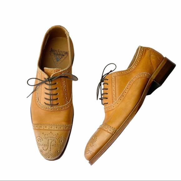 John Fluevog Brandenburg capped toe brogue shoes - Picture 2 of 8
